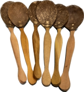 Picture of Coconut Shell Spoons (10 inch) - 6 pack